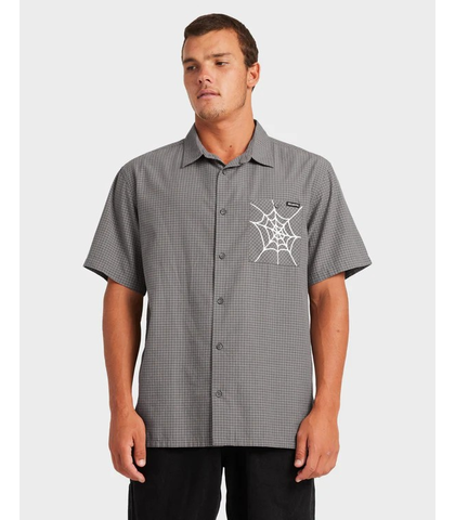 BILLABONG MENS MOGUL S/S DRESS SHIRT - RAVEN