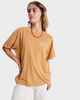 ROXY LADIES SUNNY O/SIZED STONE WASH TEE - ALMOND