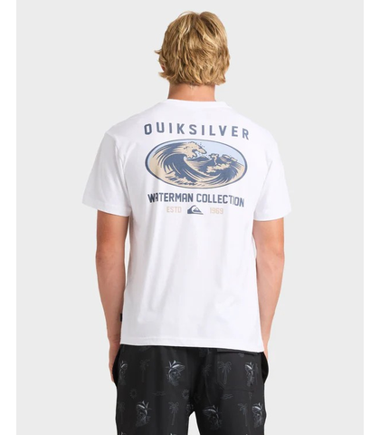 QUIKSILVER MENS HIGH SEAS S/S TEE - WHITE