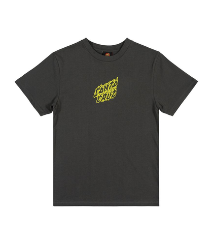 SANTA CRUZ BOYS CROSSBONE DOT MONO CENTRE TEE - ONYX