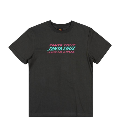 SANTA CRUZ BOYS MULTI SPLIT STRIP TEE - ONYX
