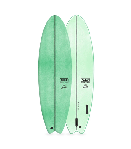 O&E EZI-RIDER SOFTTOP SURFBOARD 6'6 SPEARMINT