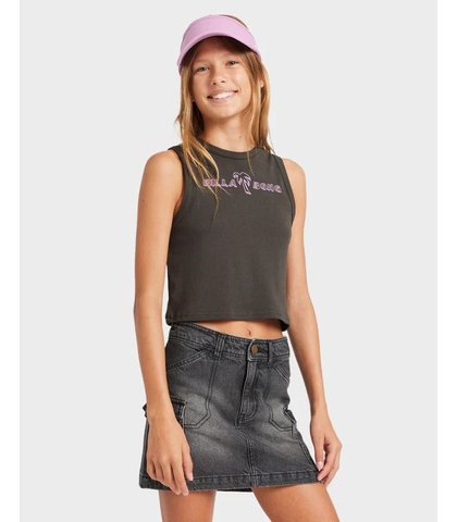 BILLABONG GIRLS HILARY CARGO SKIRT - WASHED BLACK