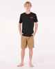 RIPCURL BOYS SHREDDING TEE - BLACK