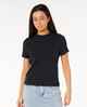 RIPCURL LADIES CLASSIC FITTED TEE - BLACK