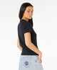 RIPCURL LADIES CLASSIC FITTED TEE - BLACK