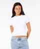 RIPCURL LADIES CLASSIC FITTED TEE - WHITE