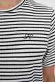 HUFFER LADIES AFFIE STRIPE CLASSIC TEE - CHALK / BLACK