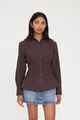 HUFFER LADIES ADA SHIRT - CHESTNUT