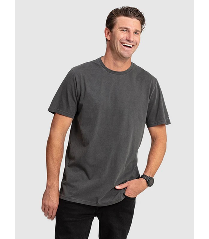 VOLCOM MENS AUS WASH S/S TEE - BLACK