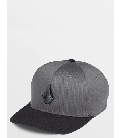 VOLCOM FULL STONE FLEXFIT CAP - ASPHALT BLACK