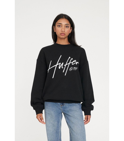 HUFFER LADIES RELAX CREW BIOPIC - BLACK
