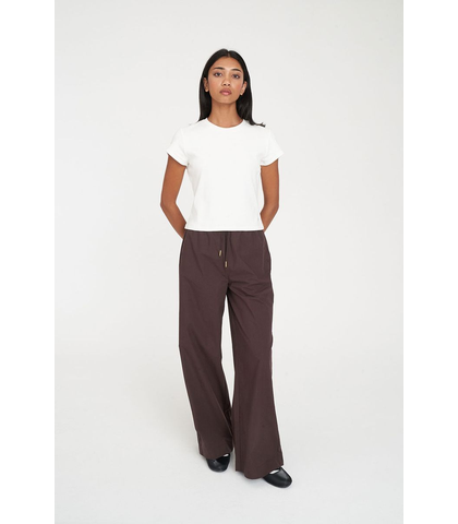 HUFFER LADIES SABINE LOUNGE PANT - CHESTNUT 