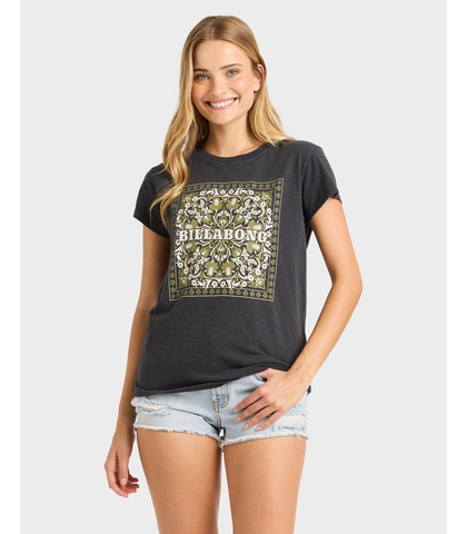 BILLABONG LADIES FORMULA TEE - OFF BLACK 