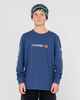 RUSTY BOYS JETSETTER L/S TEE - DARK BLUE
