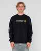 RUSTY MENS JETSETTER L/S TEE - BLACK