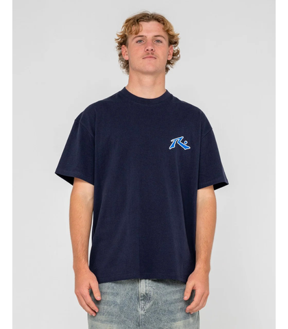 RUSTY MENS COMPETITION 2.0 S/S TEE - NAVY BLUE
