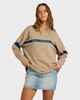 BILLABONG LADIES SUPALOVE KNIT SWEATER - COBBLESTONE