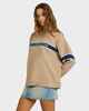BILLABONG LADIES SUPALOVE KNIT SWEATER - COBBLESTONE
