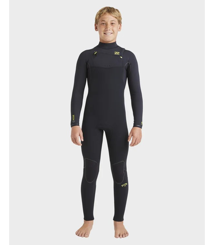 BILLABONG BOYS 4/3 FURNACE NATURAL CHESTZIP STEAMER - BLACK