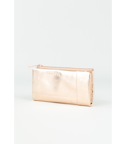 RUSTY LADIES BUGGIN LEATHER WALLET - METALLIC ROSE GOLD - Womens