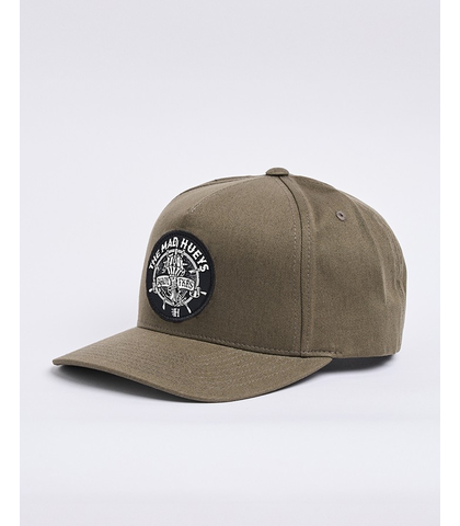 MAD HUEYS CHAIN FKRS TWILL SNAPBACK CAP - OLIVE