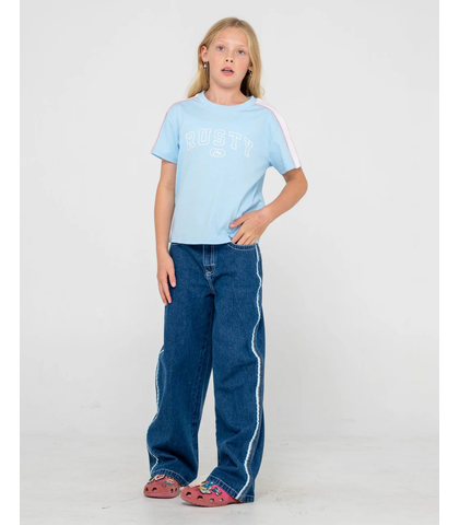 RUSTY GIRLS FLIP GIRL LOW RISE JEAN - DEEP SEA BLUE