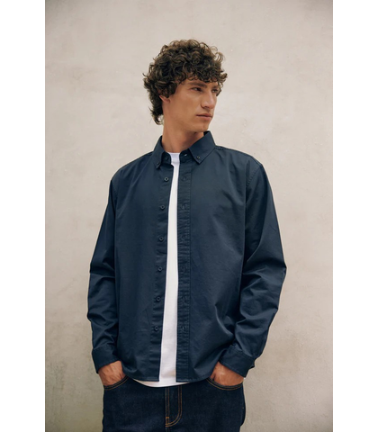 HUFFER MENS CASE L/S SHIRT - NAVY