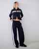 RUSTY LADIES RETRO LINES WIDE LEG TRACKPANT - NAVY BLUE