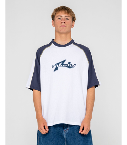 RUSTY MENS FADE-R S/S TEE - WHITE