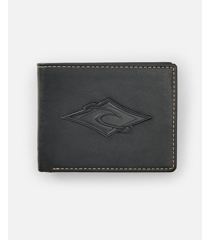 RIPCURL MENS PATCHED DIAMOND PU ALL DAY WALLET - BLACK