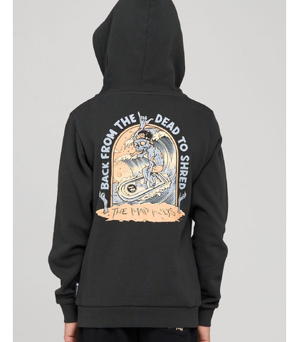 MAD HUEYS BOYS DEAD SHRED HOODY - VINTAGE BLACK