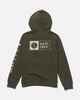 SALTY CREW BOYS ALPHA COLOUR BLOCK HOODY - OLIVE STONE