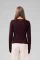 RPM LADIES WIDE KNIT L/S - PLUM