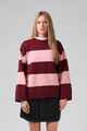 RPM LADIES GEORGIA STRIPE KNIT - PLUM / PINK