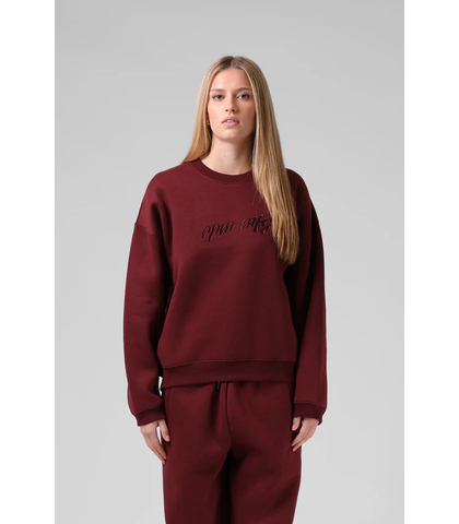 RPM LADIES SCRIPT CREW - RED WINE