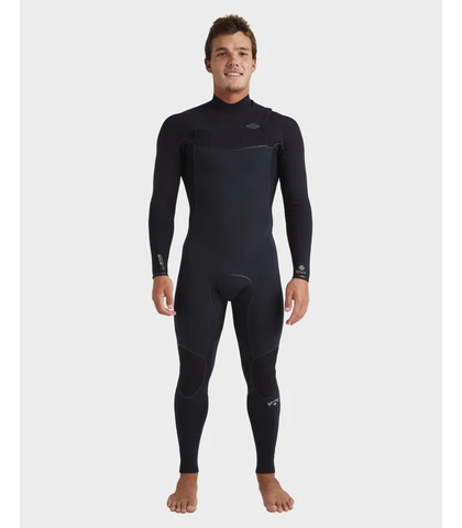 BILLABONG MENS 4/3 REVOLUTION PRO CHESTZIP STEAMER - BLACK
