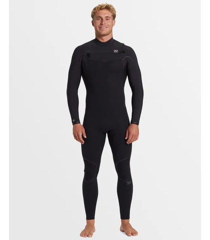 BILLABONG MENS 4/3 FURNACE NATURAL CHESTZIP STEAMER - BLACK