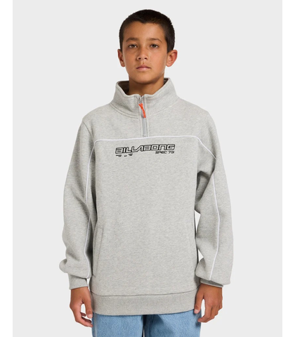 BILLABONG BOYS SPEC 1/4 ZIP - LIGHT GREY HEATHER 