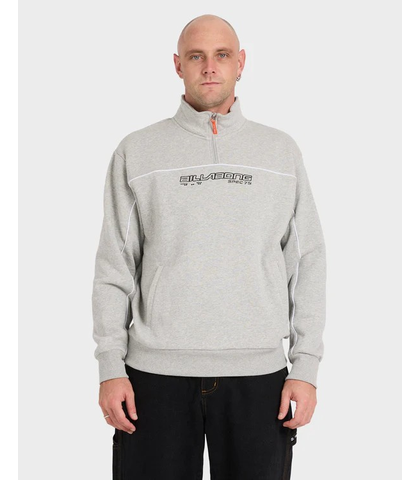 BILLABONG MENS SPEC 73 1/4 ZIP - LIGHT GREY HEATHER 