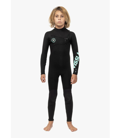  VISSLA BOYS 4/3 7 SEAS CHESTZIP STEAMER - BLACK