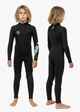  VISSLA BOYS 4/3 7 SEAS CHESTZIP STEAMER - BLACK