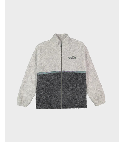 BILLABONG BOYS TOMBSTONE ZIP THRU FLEECE - OATMEAL HEATHER