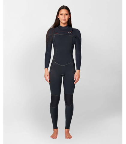 O'NEILL LADIES HYPER FIRE X CHESTZIP STEAMER - BLACK