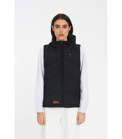 HUFFER LADIES CLASSIC DOWN PUFFER VEST - BLACK