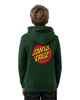 SANTA CRUZ BOYS CLASSIC DOT PUFF PRINT HOODY - DARK GREEN