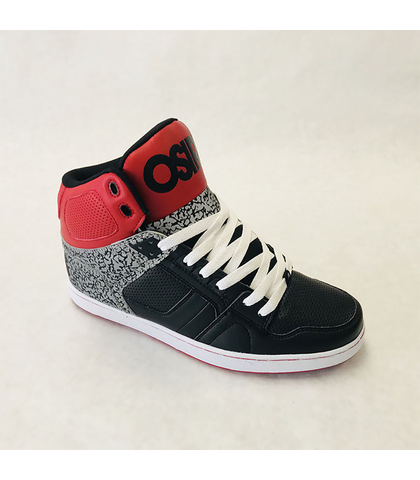 OSIRIS NYC83 CLK SHOE - BLACK/ RED/SILVER