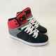 OSIRIS NYC83 CLK SHOE - BLACK/ RED/SILVER