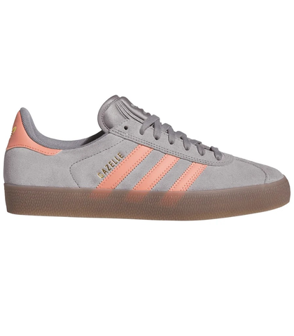ADIDAS GAZELLE ADV SHOE - GREY / PINK / GUM