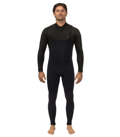 VISSLA MENS 4/3 HIGH SEAS CHESTZIP STEAMER - STEALTH